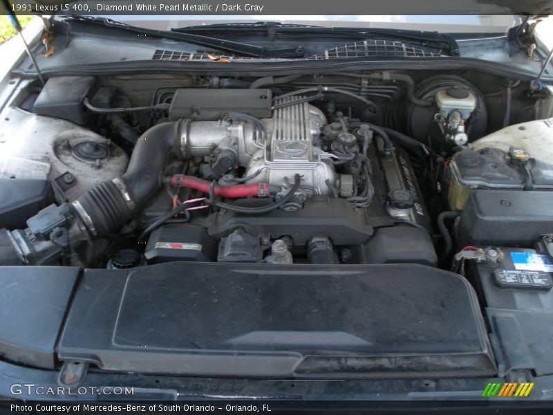 Diamond White Pearl Metallic / Dark Gray 1991 Lexus LS 400
