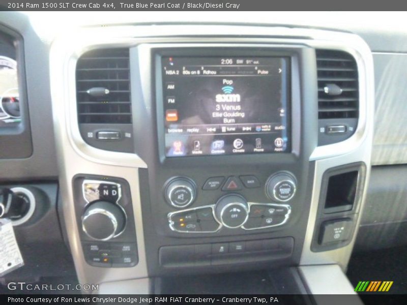 True Blue Pearl Coat / Black/Diesel Gray 2014 Ram 1500 SLT Crew Cab 4x4