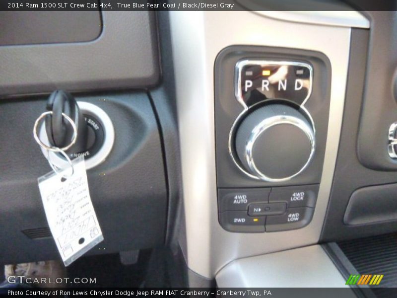 True Blue Pearl Coat / Black/Diesel Gray 2014 Ram 1500 SLT Crew Cab 4x4