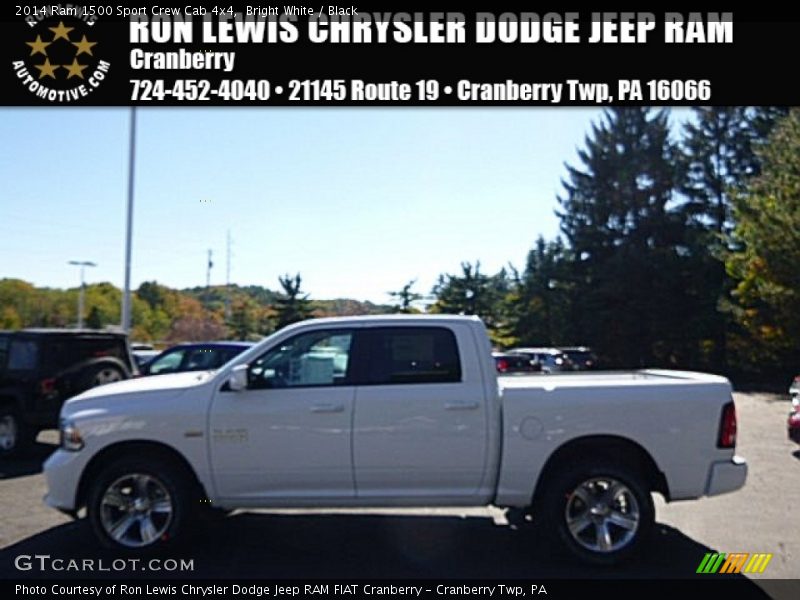 Bright White / Black 2014 Ram 1500 Sport Crew Cab 4x4