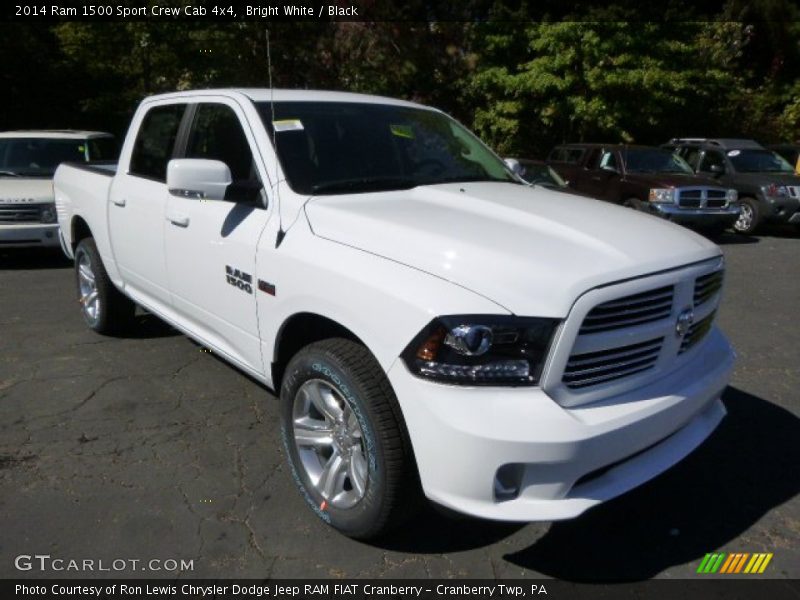 Bright White / Black 2014 Ram 1500 Sport Crew Cab 4x4
