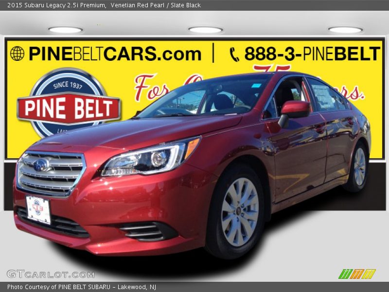 Venetian Red Pearl / Slate Black 2015 Subaru Legacy 2.5i Premium