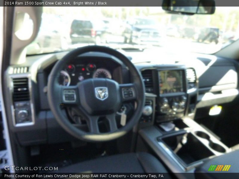 Bright White / Black 2014 Ram 1500 Sport Crew Cab 4x4