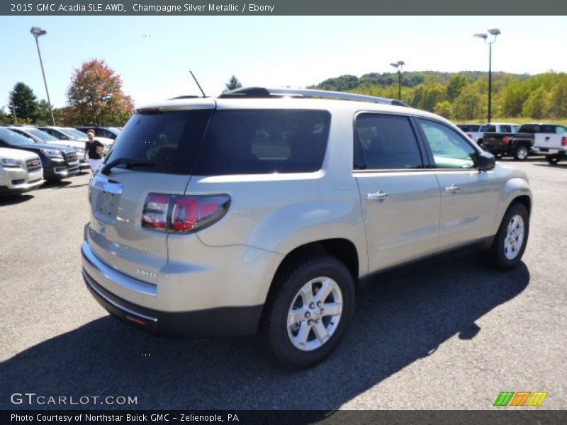 Champagne Silver Metallic / Ebony 2015 GMC Acadia SLE AWD