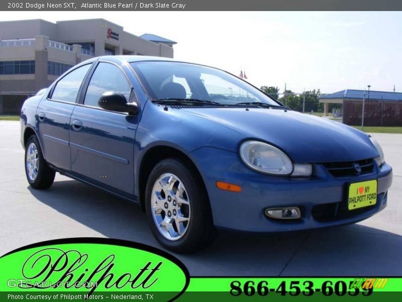 Atlantic Blue Pearl / Dark Slate Gray 2002 Dodge Neon SXT