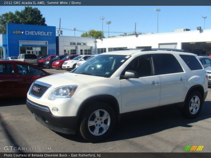 Summit White / Ebony 2012 GMC Acadia SL AWD