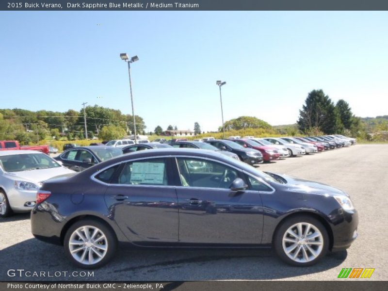 Dark Sapphire Blue Metallic / Medium Titanium 2015 Buick Verano