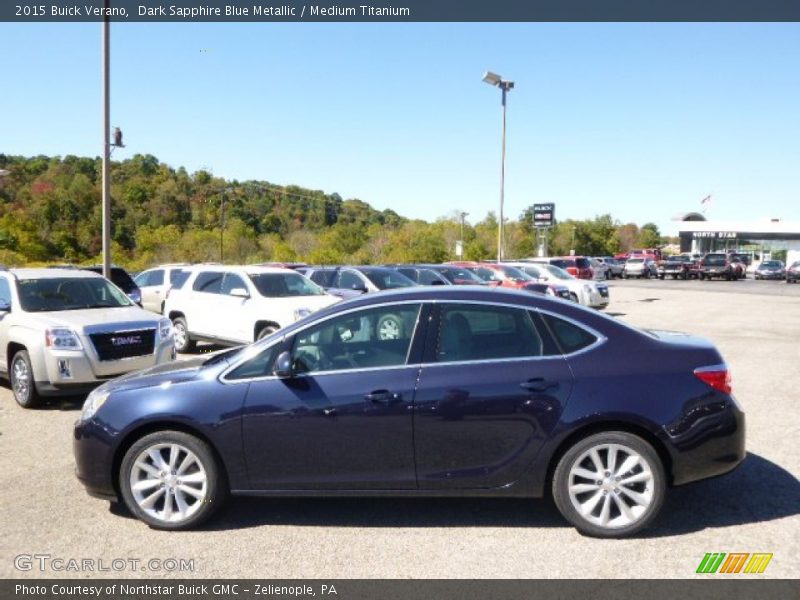 Dark Sapphire Blue Metallic / Medium Titanium 2015 Buick Verano