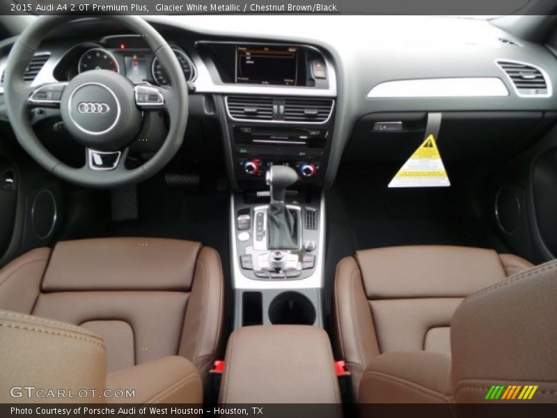 Glacier White Metallic / Chestnut Brown/Black 2015 Audi A4 2.0T Premium Plus