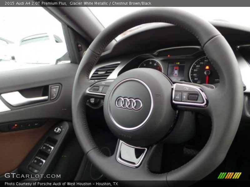 Glacier White Metallic / Chestnut Brown/Black 2015 Audi A4 2.0T Premium Plus
