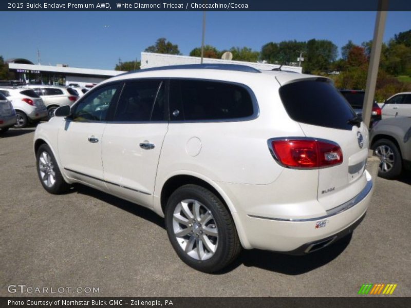White Diamond Tricoat / Choccachino/Cocoa 2015 Buick Enclave Premium AWD
