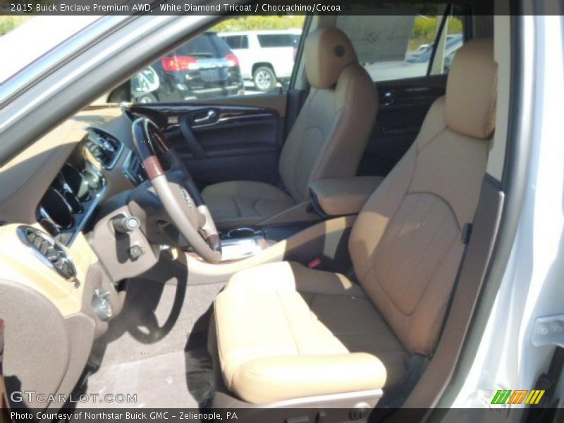 White Diamond Tricoat / Choccachino/Cocoa 2015 Buick Enclave Premium AWD