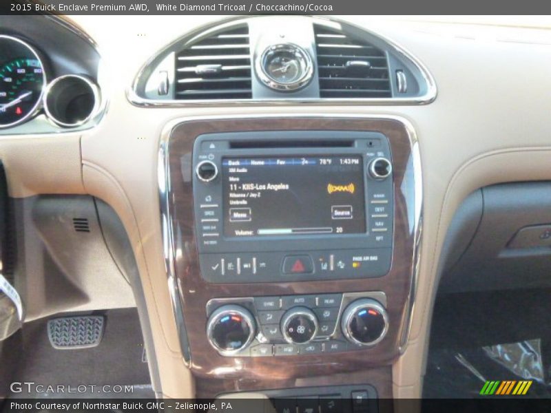 White Diamond Tricoat / Choccachino/Cocoa 2015 Buick Enclave Premium AWD