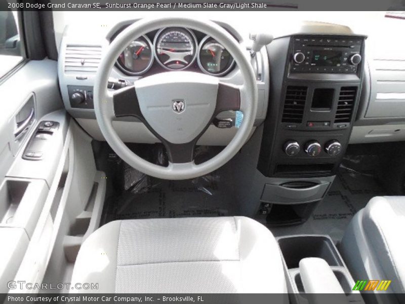 Sunburst Orange Pearl / Medium Slate Gray/Light Shale 2008 Dodge Grand Caravan SE