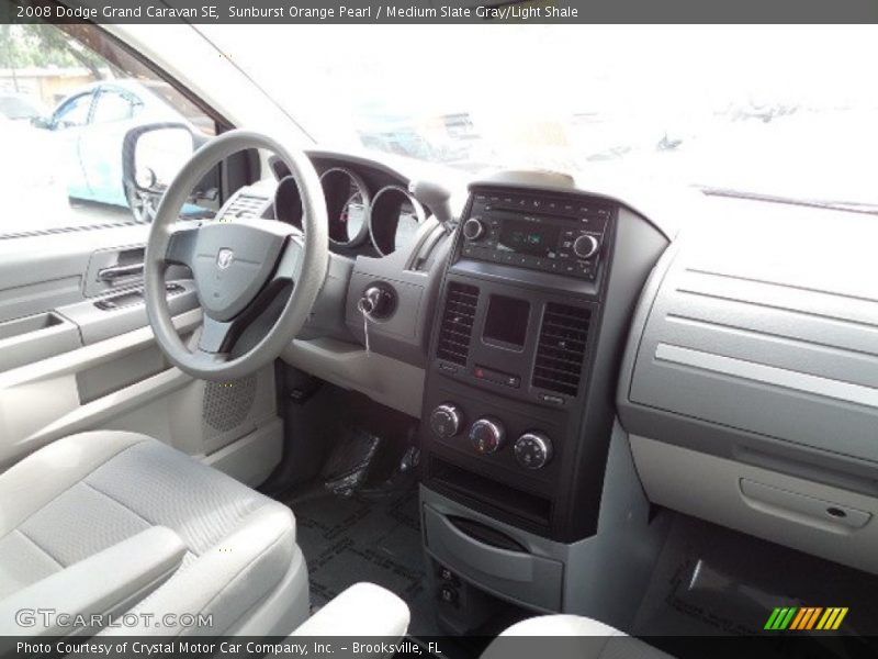 Sunburst Orange Pearl / Medium Slate Gray/Light Shale 2008 Dodge Grand Caravan SE