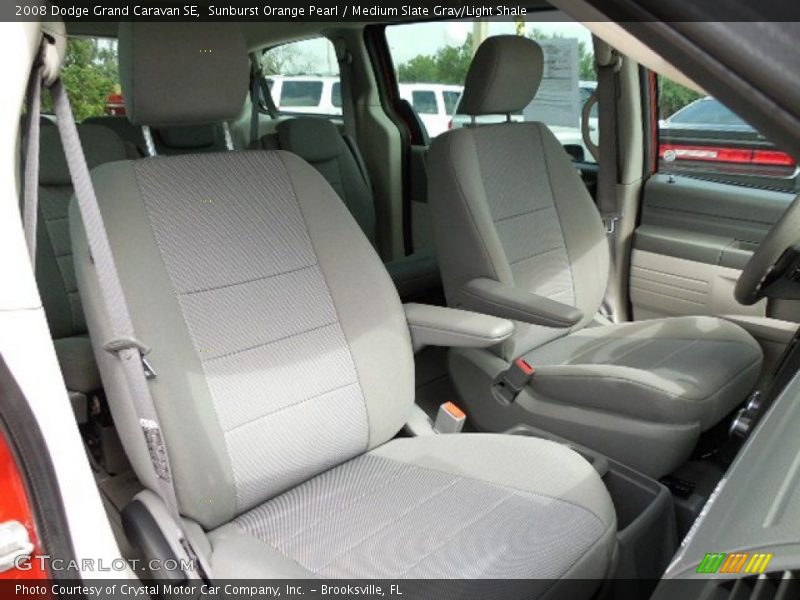 Sunburst Orange Pearl / Medium Slate Gray/Light Shale 2008 Dodge Grand Caravan SE