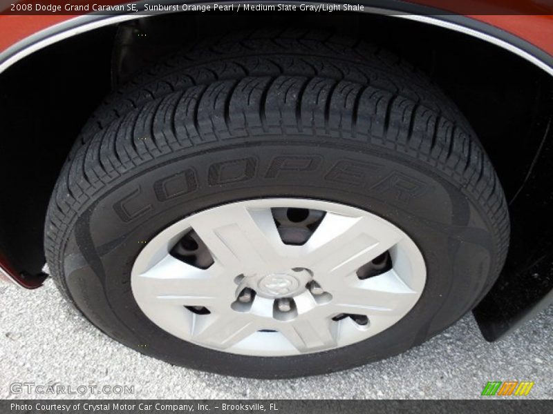 Sunburst Orange Pearl / Medium Slate Gray/Light Shale 2008 Dodge Grand Caravan SE