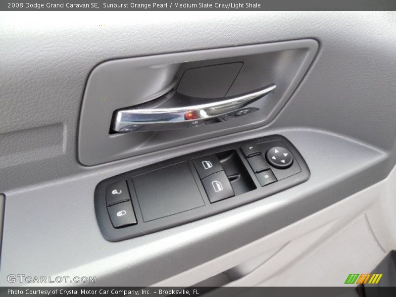 Sunburst Orange Pearl / Medium Slate Gray/Light Shale 2008 Dodge Grand Caravan SE