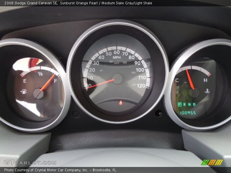 Sunburst Orange Pearl / Medium Slate Gray/Light Shale 2008 Dodge Grand Caravan SE