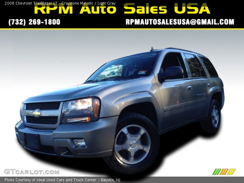 Graystone Metallic / Light Gray 2008 Chevrolet TrailBlazer LT