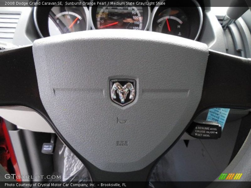 Sunburst Orange Pearl / Medium Slate Gray/Light Shale 2008 Dodge Grand Caravan SE