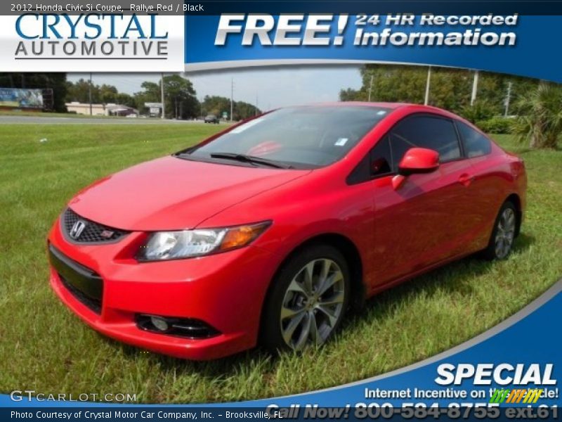 Rallye Red / Black 2012 Honda Civic Si Coupe