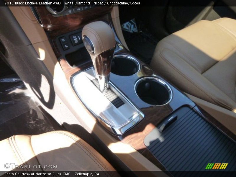White Diamond Tricoat / Choccachino/Cocoa 2015 Buick Enclave Leather AWD