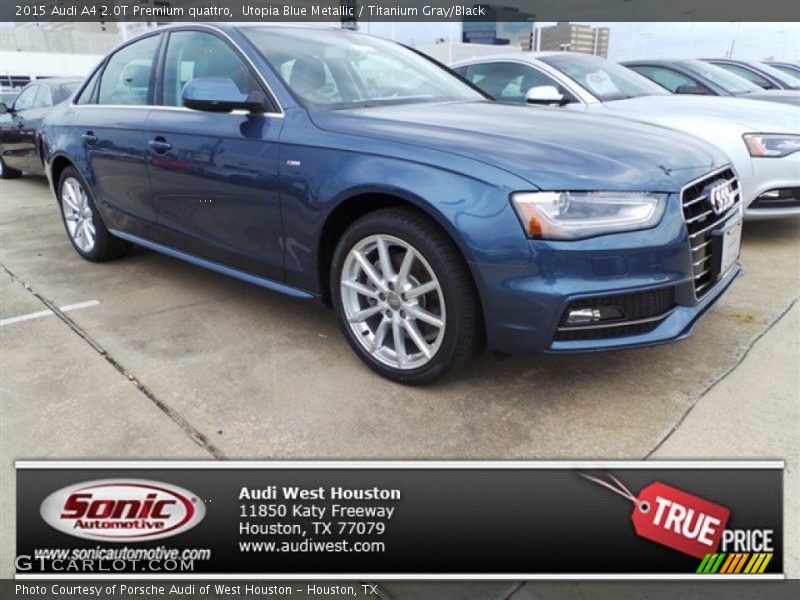 Utopia Blue Metallic / Titanium Gray/Black 2015 Audi A4 2.0T Premium quattro