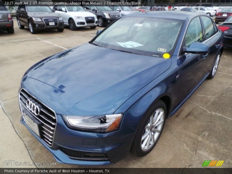 Utopia Blue Metallic / Titanium Gray/Black 2015 Audi A4 2.0T Premium quattro