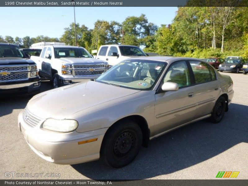 Sandrift Metallic / Medium Neutral 1998 Chevrolet Malibu Sedan