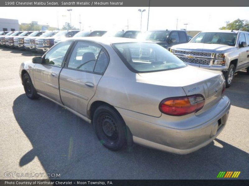 Sandrift Metallic / Medium Neutral 1998 Chevrolet Malibu Sedan