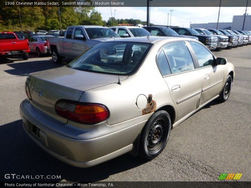 Sandrift Metallic / Medium Neutral 1998 Chevrolet Malibu Sedan