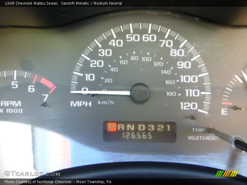 Sandrift Metallic / Medium Neutral 1998 Chevrolet Malibu Sedan