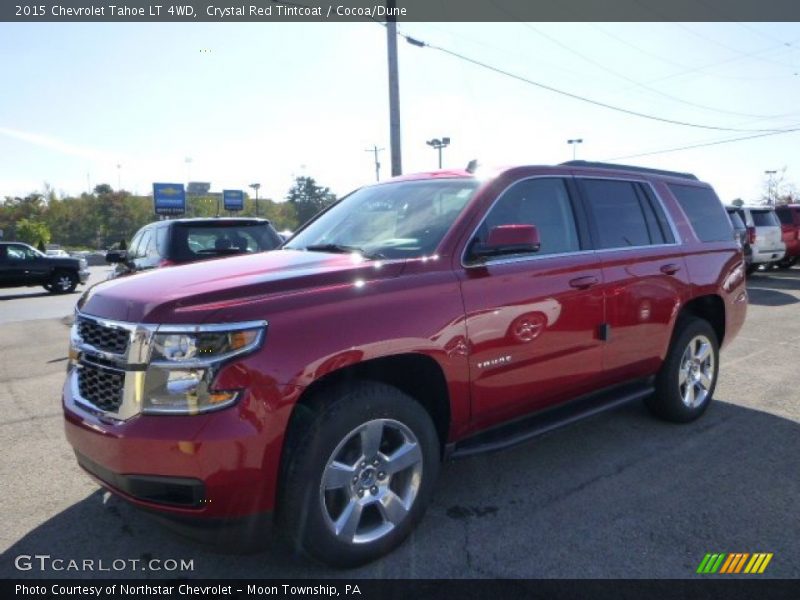 Crystal Red Tintcoat / Cocoa/Dune 2015 Chevrolet Tahoe LT 4WD