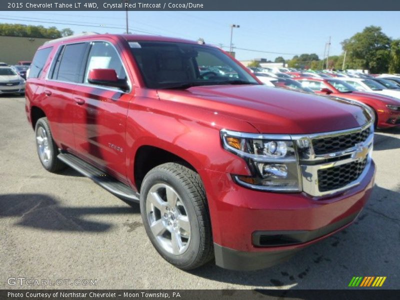 Crystal Red Tintcoat / Cocoa/Dune 2015 Chevrolet Tahoe LT 4WD