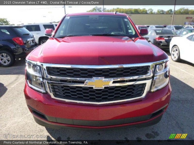 Crystal Red Tintcoat / Cocoa/Dune 2015 Chevrolet Tahoe LT 4WD