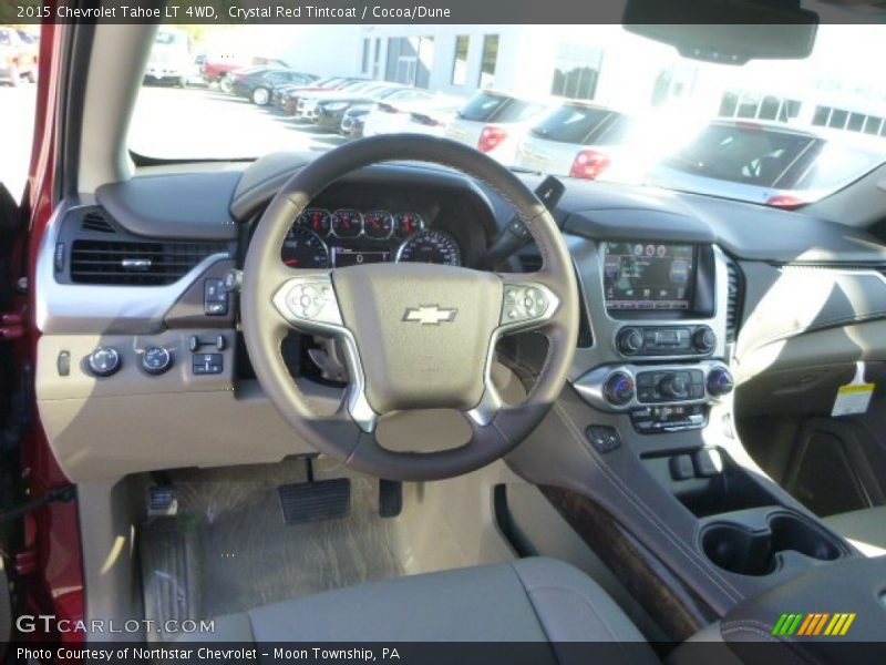 Crystal Red Tintcoat / Cocoa/Dune 2015 Chevrolet Tahoe LT 4WD