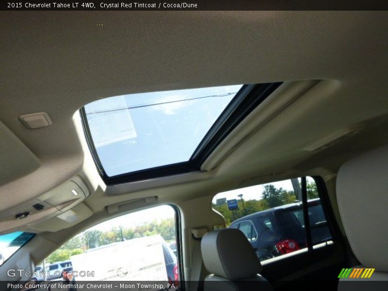Crystal Red Tintcoat / Cocoa/Dune 2015 Chevrolet Tahoe LT 4WD