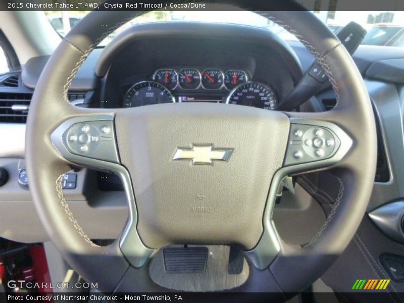 Crystal Red Tintcoat / Cocoa/Dune 2015 Chevrolet Tahoe LT 4WD