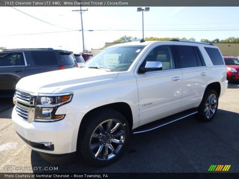 White Diamond Tricoat / Cocoa/Dune 2015 Chevrolet Tahoe LTZ 4WD