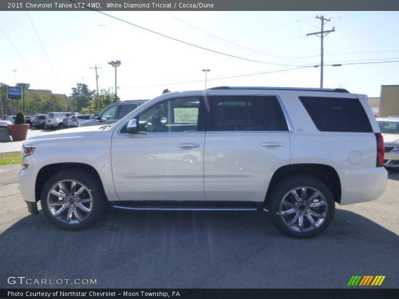 White Diamond Tricoat / Cocoa/Dune 2015 Chevrolet Tahoe LTZ 4WD