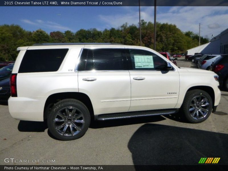 White Diamond Tricoat / Cocoa/Dune 2015 Chevrolet Tahoe LTZ 4WD