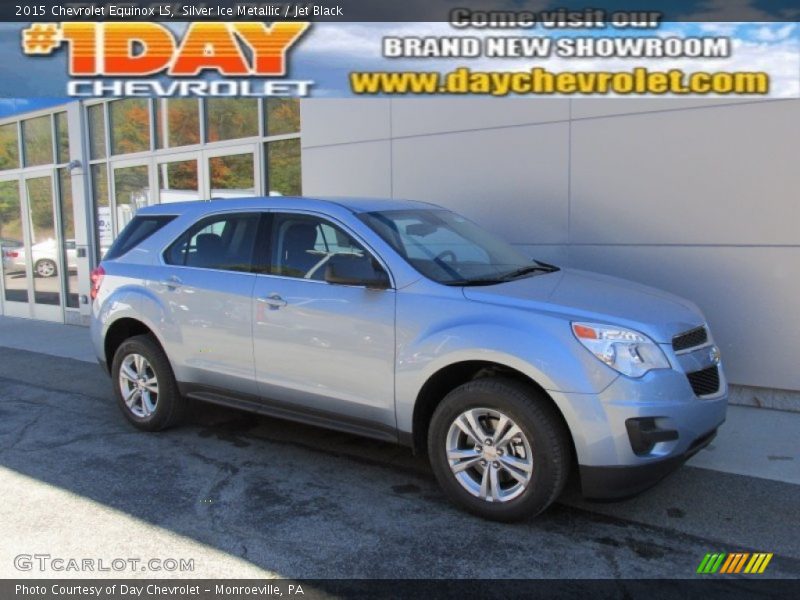 Silver Ice Metallic / Jet Black 2015 Chevrolet Equinox LS