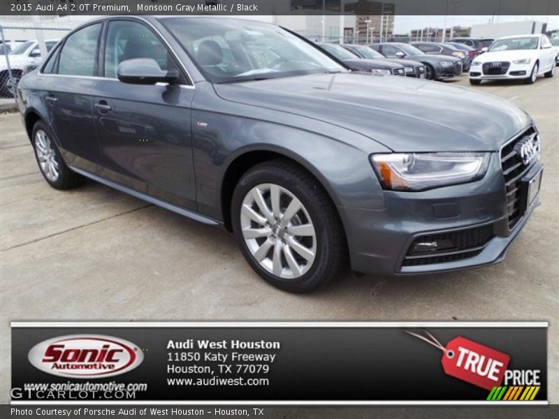 Monsoon Gray Metallic / Black 2015 Audi A4 2.0T Premium