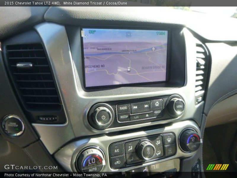 White Diamond Tricoat / Cocoa/Dune 2015 Chevrolet Tahoe LTZ 4WD