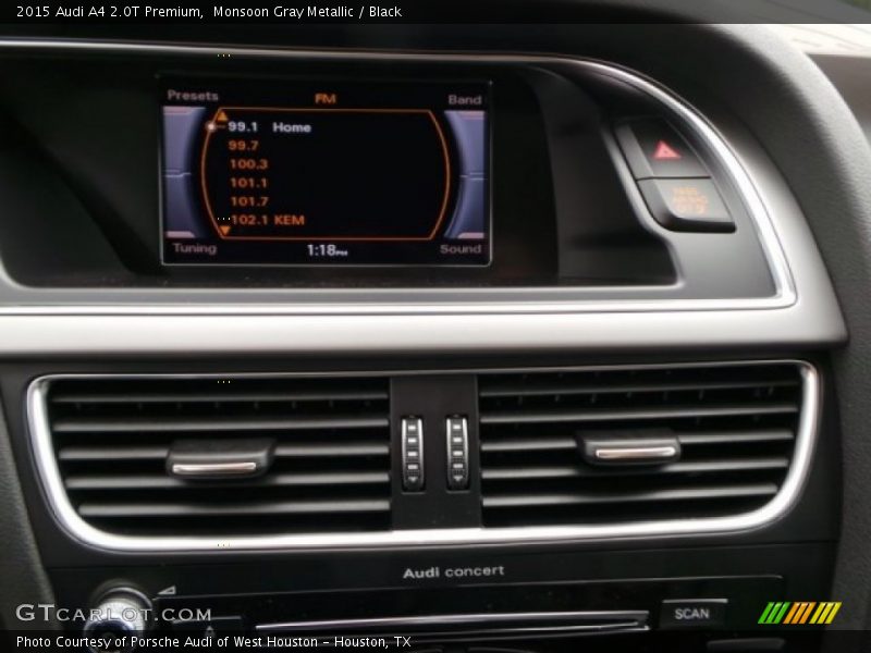 Monsoon Gray Metallic / Black 2015 Audi A4 2.0T Premium