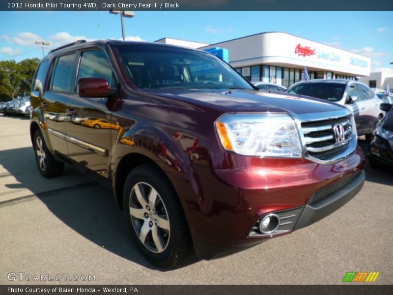Dark Cherry Pearl II / Black 2012 Honda Pilot Touring 4WD