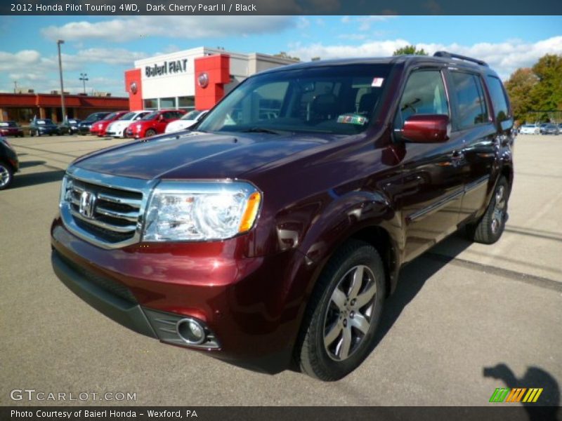 Dark Cherry Pearl II / Black 2012 Honda Pilot Touring 4WD
