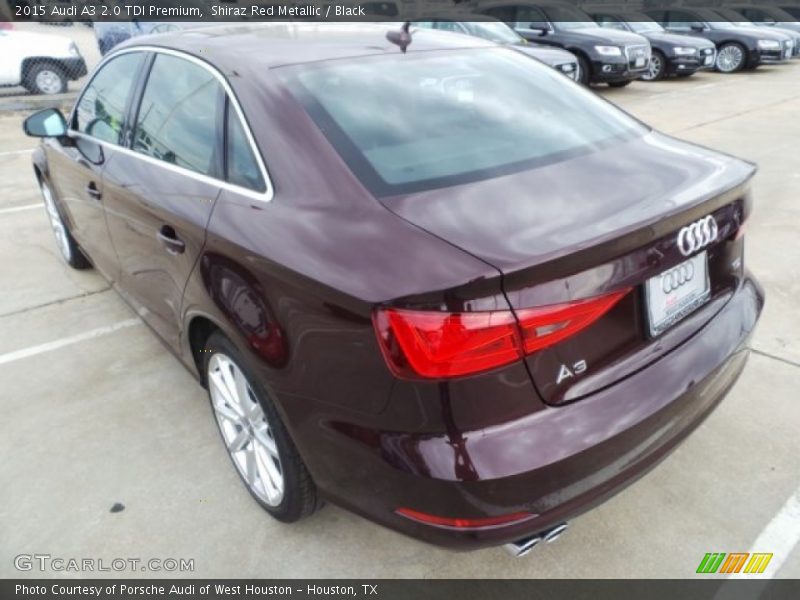 Shiraz Red Metallic / Black 2015 Audi A3 2.0 TDI Premium