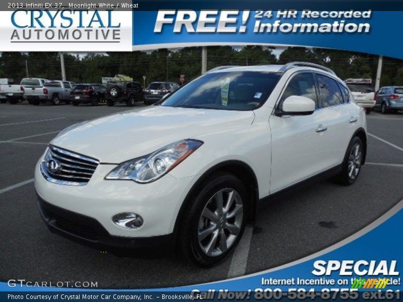 Moonlight White / Wheat 2013 Infiniti EX 37